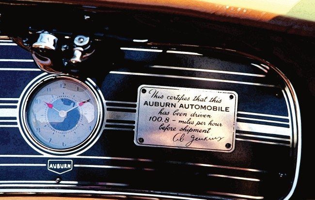 1935 Auburn Boattail Speedster Dashboard Plaque