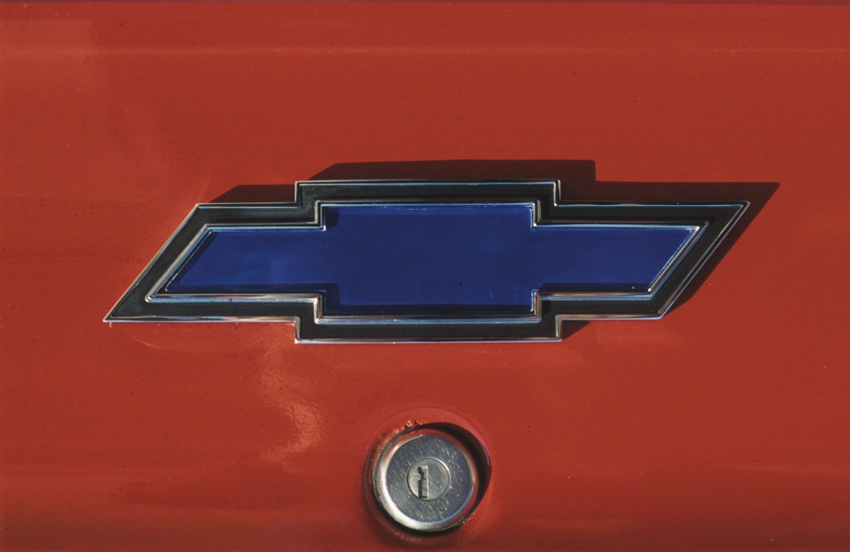 1969 Chevy Camaro 307 Blue Bowtie Badge