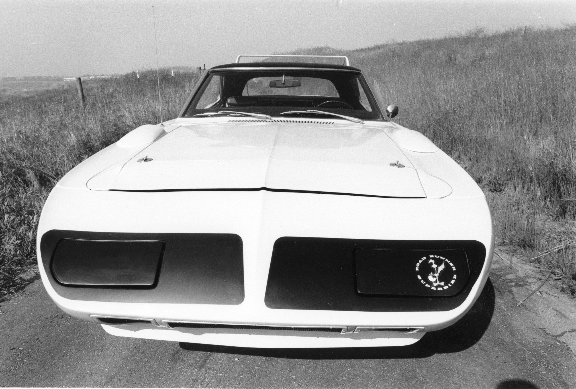 1970 Plymouth Roadrunner Superbird Black and White