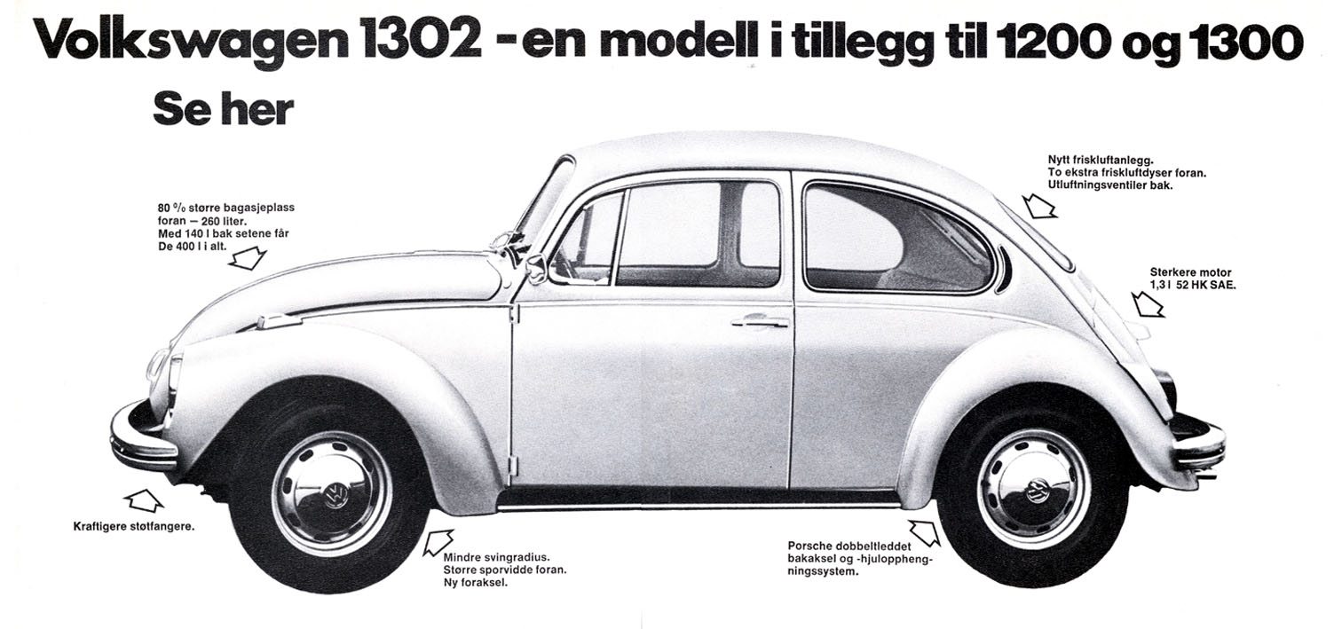 A magazine ad for the Super Beetle