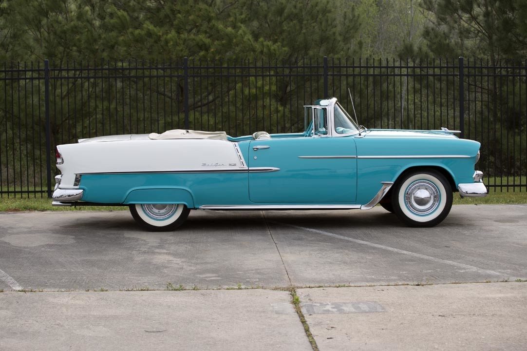 1955 Chevrolet Bel Air Convertible Side Top Down