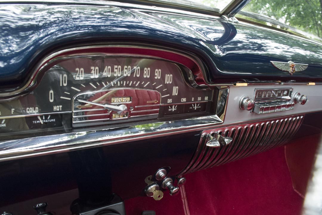 1949 Cadillac Series 62 Convertible Coupe Speedo and Dashboard Close Up Photo